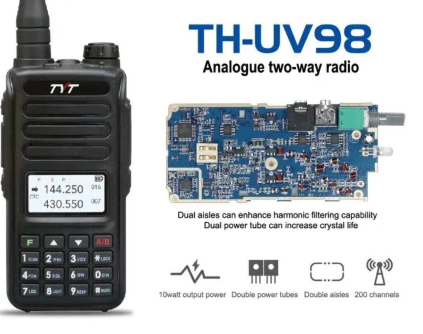 TYT TH-UV98 10W dualband VHF/UHF