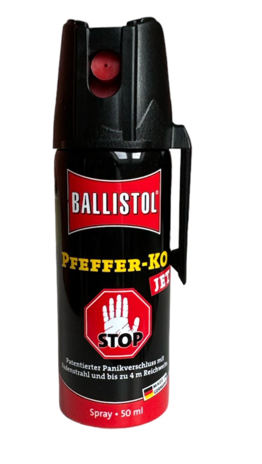 F.W. KLEVER GmbH Obranný pepřový sprej KO-JET 50 ml tekutá střela + s patentovanou proti-panickou pojistkou