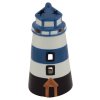 Svícen na čajové svíčky - maják modrobílý 5447