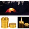 Přenosná kovová mini lihová lampa svíčka