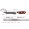 Luxusní Kuchyňský Nůž s Rukojetí z Palisandru - Prémiová japonská VG10 damašková ocel 67 vrstev 6" (24 cm)