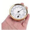 Analogový teploměr a vlhkoměr 2v1 – mechanický, nástěnný (zlatý) 5,8 cm