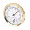Analogový teploměr a vlhkoměr 2v1 – mechanický, nástěnný (zlatý) 5,8 cm