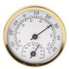 Analogový teploměr a vlhkoměr 2v1 – mechanický, nástěnný (zlatý) 5,8 cm