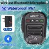 Mikrofon ABBREE Bluetooth bezdrátový voděodolný IP67 USB-C