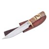 Nůž SPIRIT FEATHER s pouzdrem - indiánský broušený lovecký nůž dřevo / paroh 30 cm