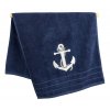 Ručník námořnický s kotvou 50 x 100 cm tmavě modrý 3612