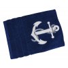 Ručník námořnický s kotvou 50 x 100 cm tmavě modrý 3612