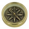 Kompas mosazný antik 3D s větrnou ružicí v dřevěné krabičce 9382B