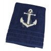 Osuška námořnická s kotvou 90 x 150 cm tmavě modrá 3613