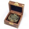 Mosazný kompas Brunton průměr v dřevěné krabičce Ø 7,5 cm 8221