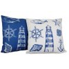 Polštář s námořnickým motivem tmavě modrý / bílý 3650