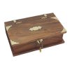 Dřevěná truhla - box ve tvaru knihy se zámkem 9346