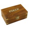 Hra poker v dřevěném boxu 9468