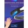 Čelovka W689 se světelným pruhem COB 230° IPX4 vodotěsná dobíjecí USB s pohybovým senzorem až 350 lm  + červené COB světlo pro noční vidění + vylepšená baterie + 3 v 1