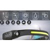 Čelovka W689 se světelným pruhem COB 230° IPX4 vodotěsná dobíjecí USB s pohybovým senzorem až 350 lm  + červené COB světlo pro noční vidění + vylepšená baterie + 3 v 1