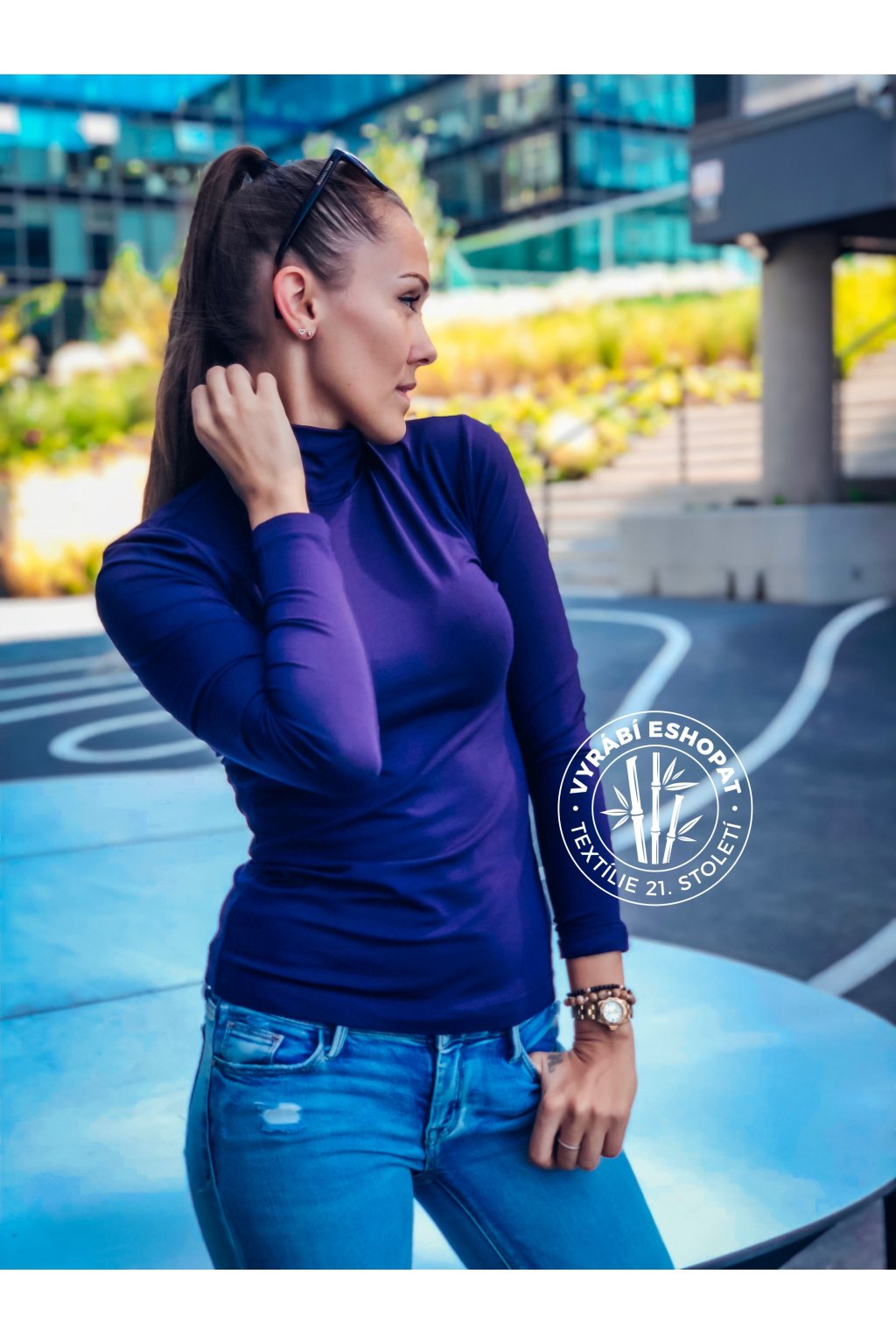 eshopat cz damsky rolak z bambusu dark blue