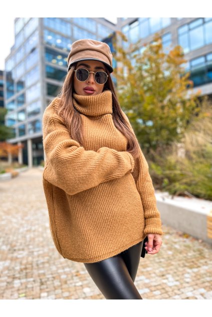 damsky svetr s rolakem caramel eshopat cz 4