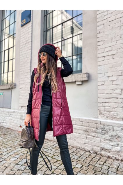 damska vesta ariva wine red eshopat cz 1