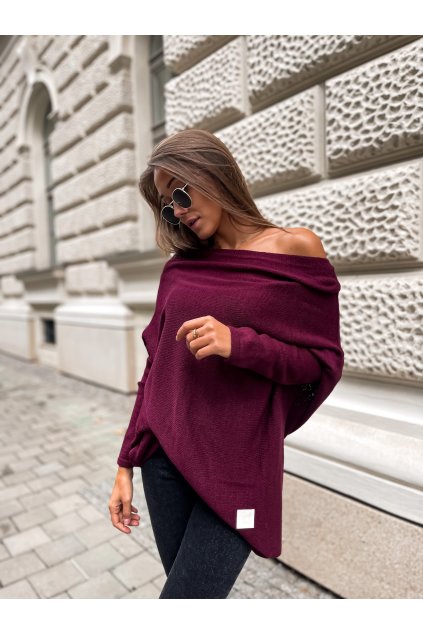 damsky svetr elene dark wine eshopat cz 6