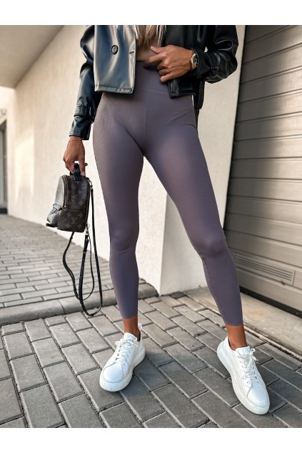 damske vroubkovane leginy s vysokym pasem dark grey eshopat cz 4