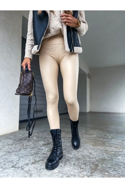 damske kozenkove zateplene leginy fenzo light beige eshopat cz 1