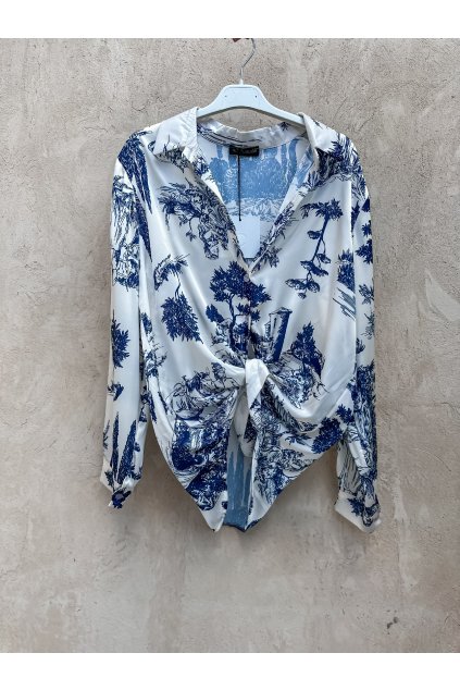 damska satenova kosile summer navy blue eshopat cz 1