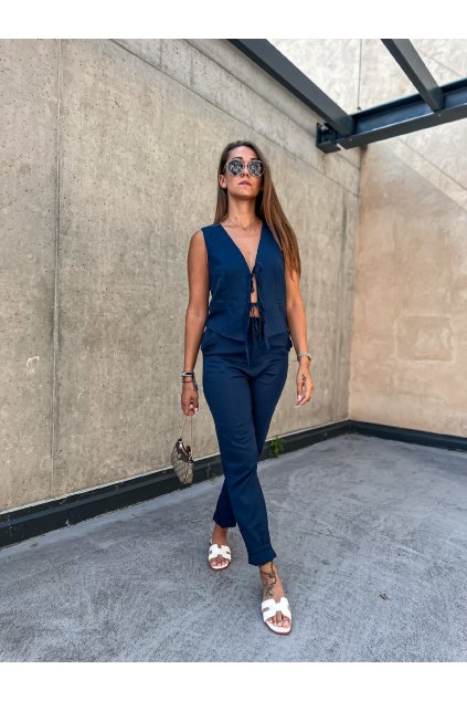 damsky lneny komplet josi navy blue eshopat cz 3