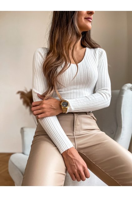 damsky top v neck ideally white eshopat cz 1