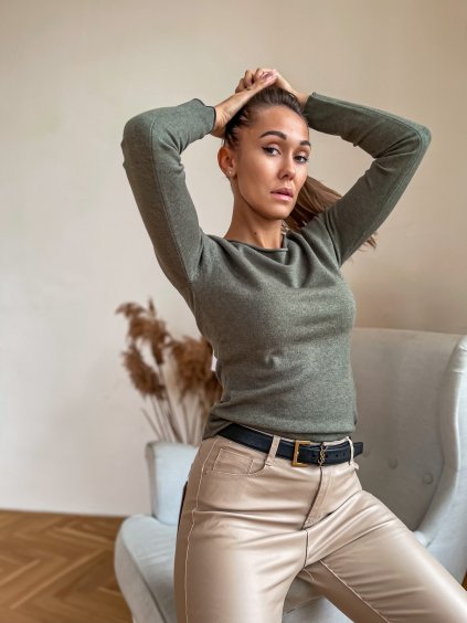 damsky svetrik basic olive eshopat cz 1