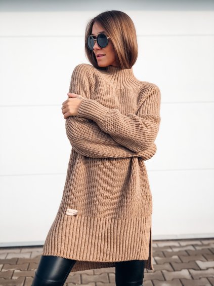 damsky prodlouzeny svetr mocca eshopat cz 1