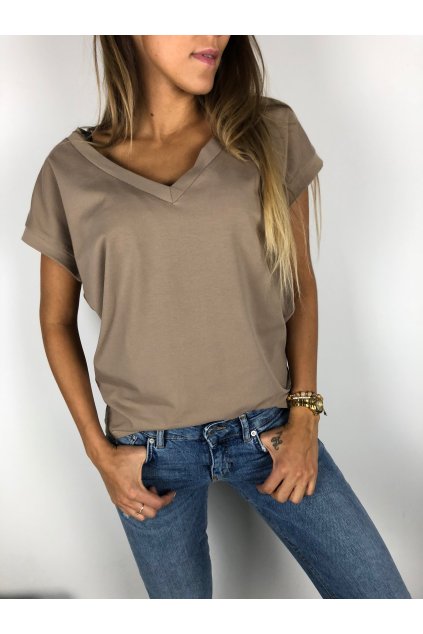 damske tricko classical dark beige eshopat cz 1