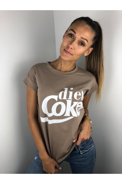 damske tricko diet coke dark beige eshopat cz 1