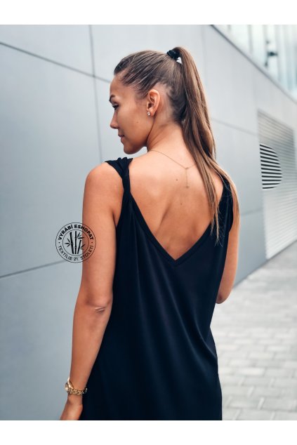 eshopat cz damske oboustranne saty midi bamboo black