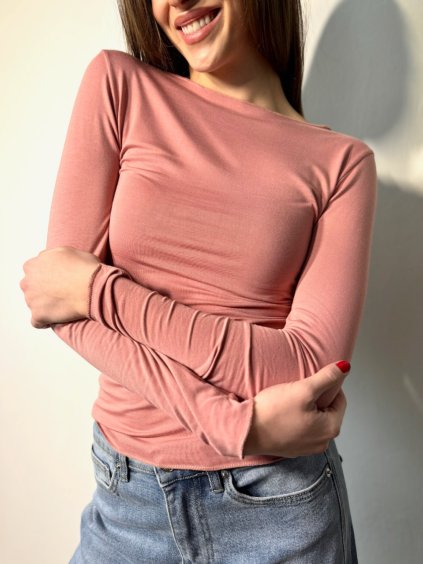 LONG SLEEVE POWDER PINK 1