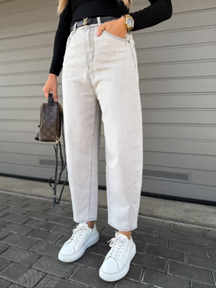 Dámské šedé rifle Balloon Fit Buenos