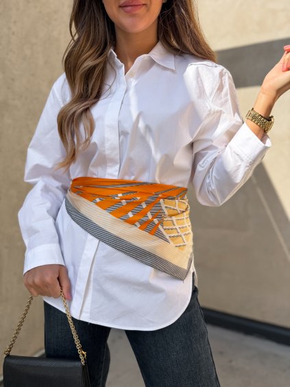 Hedvábný šátek se vzory Orange