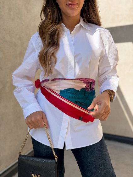 Hedvábný šátek Pink Flowers