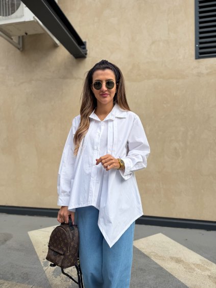 Dámská asymetrická košile White