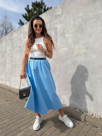 Sukně s gumou v pase Vivi Blue