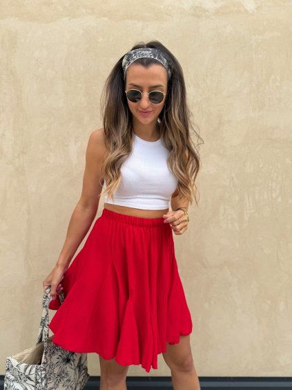 Dámská kolová sukně Red
