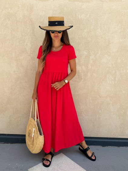Dámské dlouhé šaty Venice Red