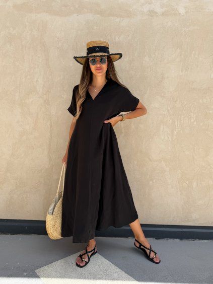 Dámské oversize šaty Thea Black