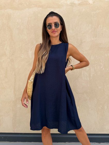 Šaty Cleri Navy Bue