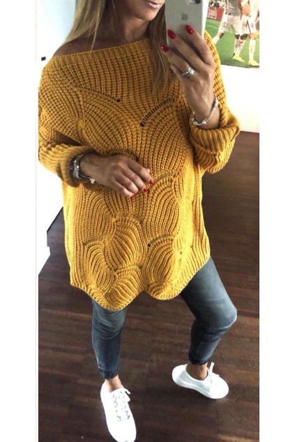 damsky svetr louise mustard eshopat cz 1