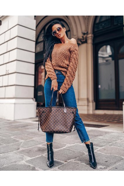 damsky svetr de luxe caramel eshopat cz 1