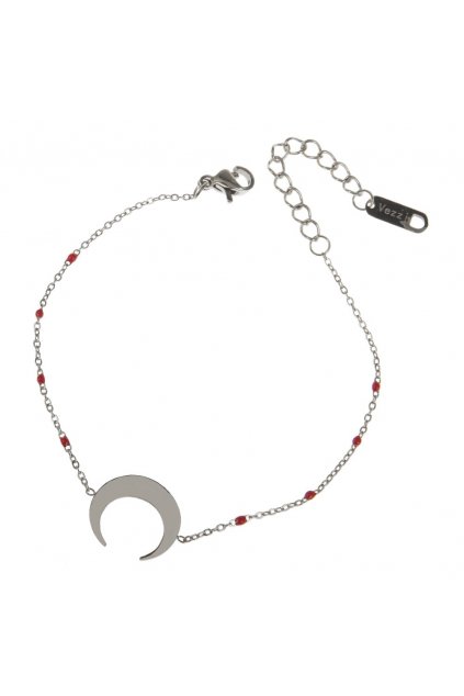 damsky naramek half moon silver red eshopat cz 1