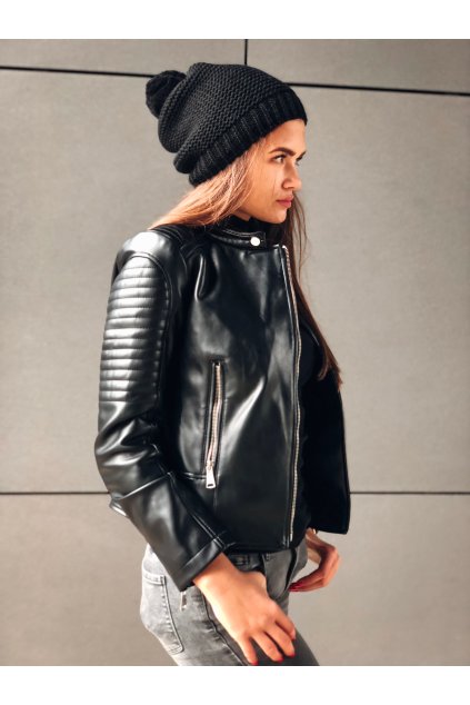 damska cepice pompom black eshopat cz 2