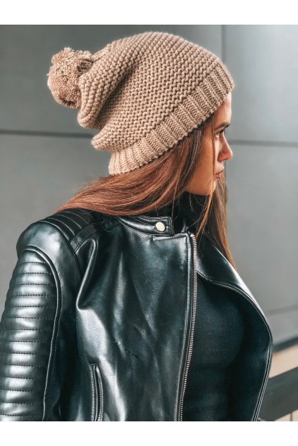 damska cepice pompom mocca eshopat cz 1