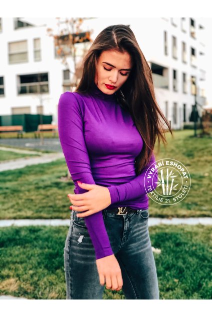 eshopat cz damsky rolak z bambusu purple